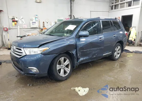 2013 Toyota Highlander Limited V6 z USA, uszkodzony, nr VIN 5TDDK3EH8DS267854